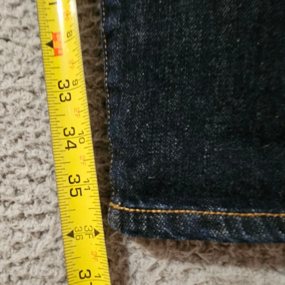 Flint & Tinder Selvedge Denim Dark Blue Jeans Slim Fit Men's Size 34 x 36‎